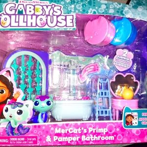 Gabbys Dollhouse Mercats Primp & Pamper Bathroom.